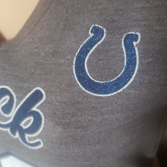 Indianapolis Colts ladies gray v-neck horseshoe - Picture 3 of 8